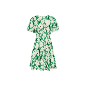 Tulip Taste Short-Sleeved Dresses Women's Forest Green