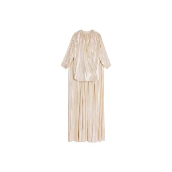 CELINE SS23 Long Sleeved Dress Women's Gold