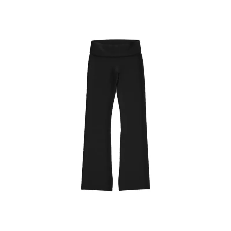 Victoria's Secret VS Cotton Yoga Foldover Flare Leggings / PB Leggings Women's Black-0