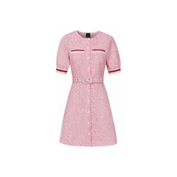PINKO SS25 Short Sleeved Dress Women's Pink