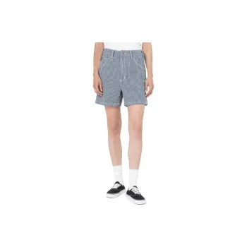 Dickies Regular Fit Hickory Stripe Shorts Casual Shorts Women's Blue