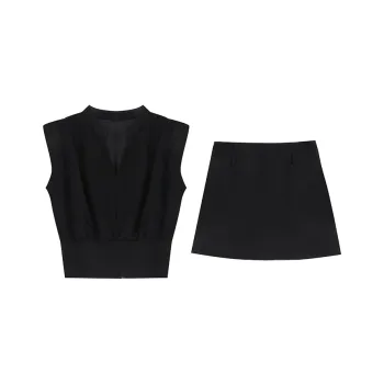 WOWI KCKS Skirt Set Women's Black
