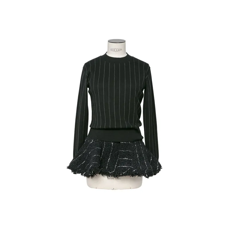 Sacai Long Sleeved Dresses Women's Black-0