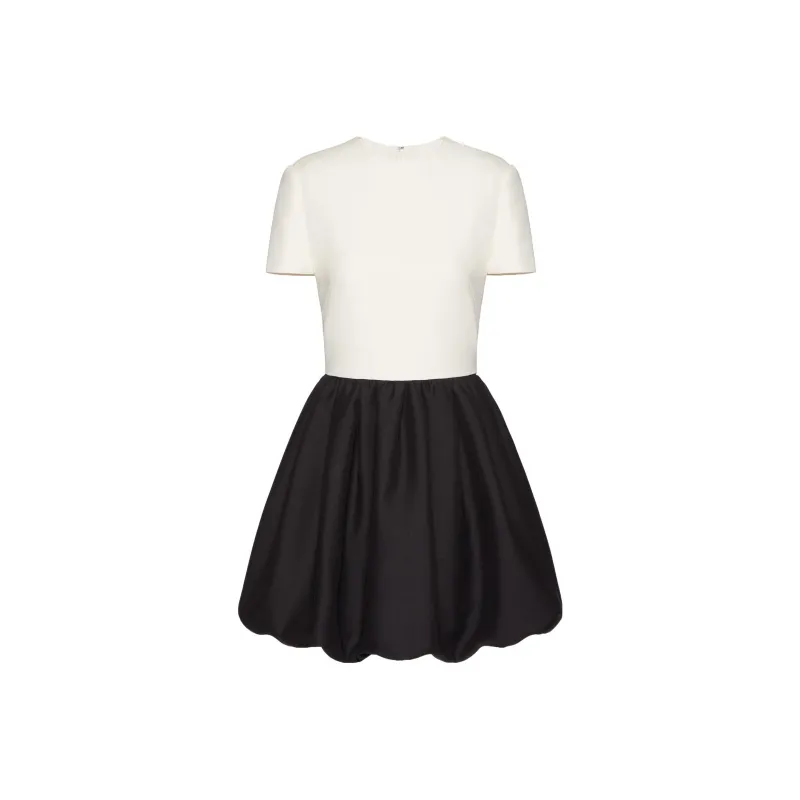 Valentino Short-Sleeved Dresses Women's Black/White-0