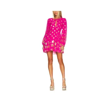 LOVESHACKFANCY Long-Sleeved Dresses Women's Rose Red