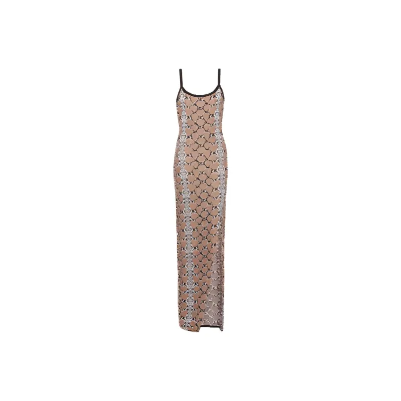 BALMAIN Long Strappy Knit Dress-0