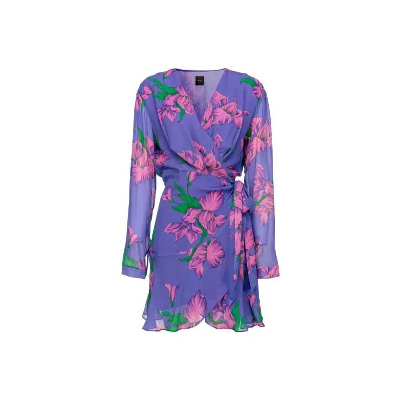 PINKO SS23 Long Sleeved Dress Women's Purple-0