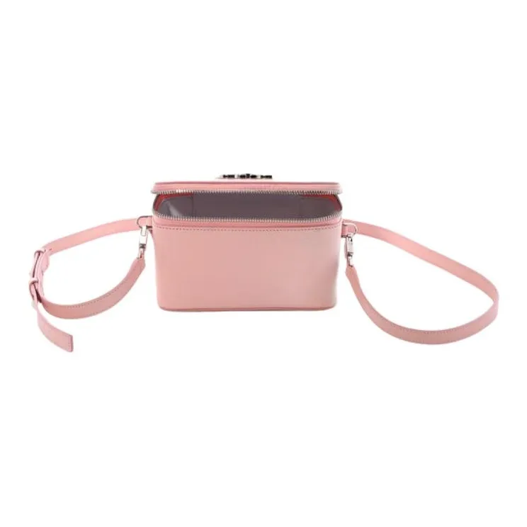 FERRAGAMO GANCINI Calfskin Makeup Bag Women's Pink-1