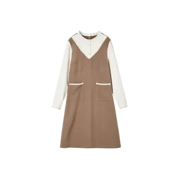 Dme Long Sleeved Dresses Women's Light Coffee