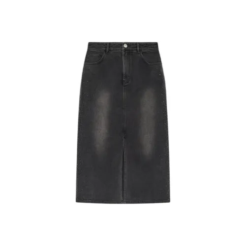 Goodland Denim Long Skirts Women's Carbon Gray