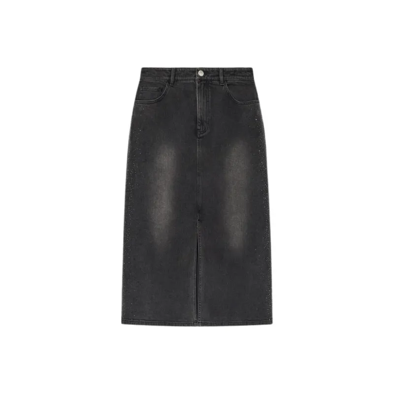 Goodland Denim Long Skirts Women's Carbon Gray-0