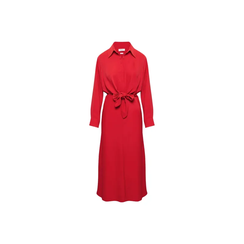 ARITZIA Babaton Abbey Dress Long-Sleeved Dresses Women's Flashing Red-0