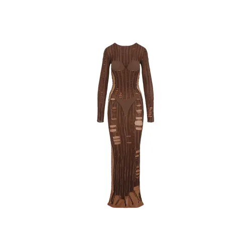DIESEL M Calimera Semi Sheer Panelled Maxi Dress