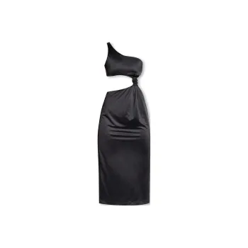 VERSACE One-Shoulder Cut Out Midi Dress