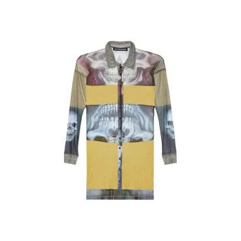 Ottolinger Mesh Shirt Dress 'Skull Print'