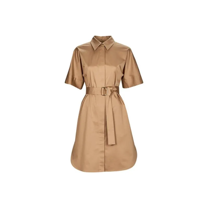 HUGO BOSS Short Sleeved Dress Women's Camel-0