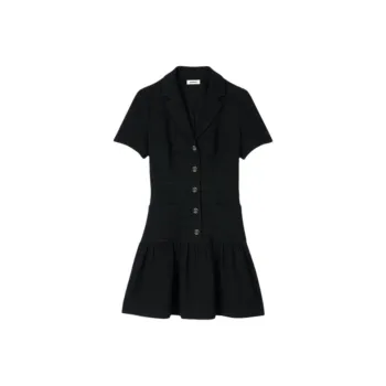 Sandro Peplum Tweed Minidress