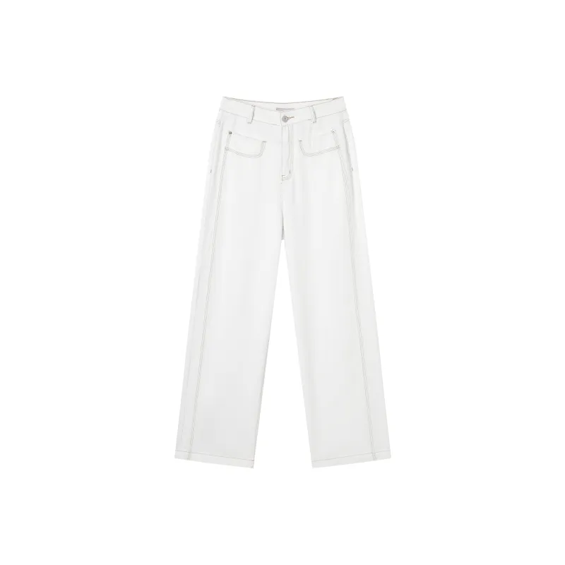 DIALOGUE Jeans Women's White Denim-0