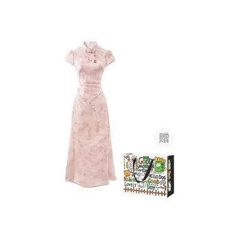 Dippanis Short Sleeved Dress Women's Pink