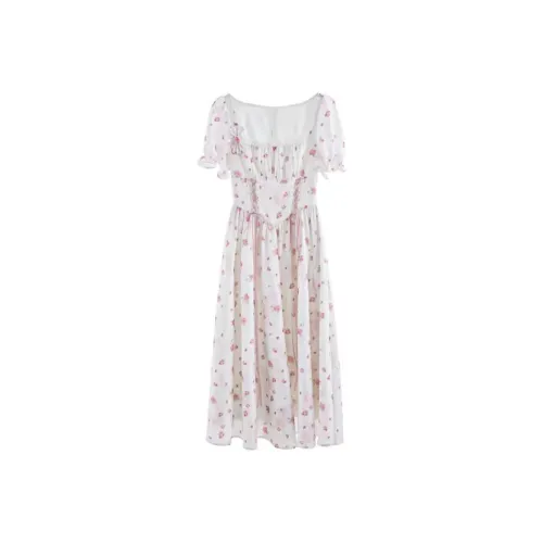 Lookinto Short Sleeved Dresses Women's Peach Bud Pink
