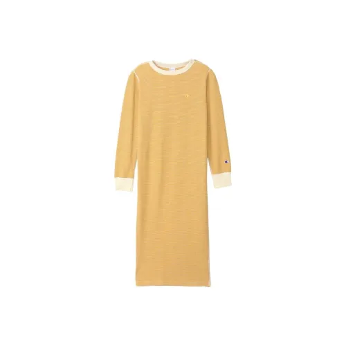 Champion FW24 Long-Sleeved Dresses Women's Vintage Yellow