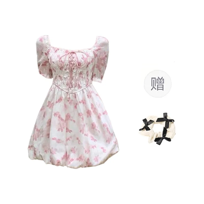 TORIGHT Short Sleeved Dress Women's Pink-0