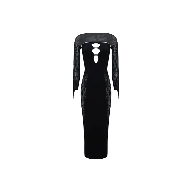 The Kript Long-Sleeved Dresses Women's Black-0