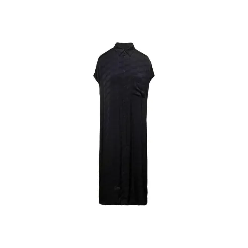 Balenciaga Sleeveless Dress Loose Fit Style Women's Black