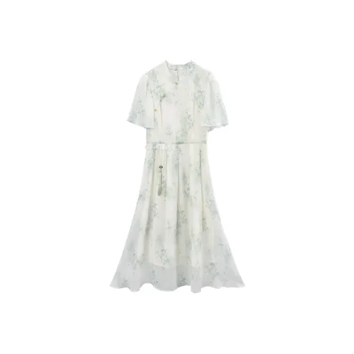 A Paradise For Awakening Short-Sleeved Dresses Women's Green