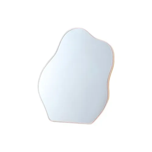 JIXUAN Ins Wooden Portable Make Up Mirrors Foldable
