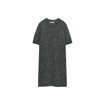 ZARA Short-Sleeved Dresses Women's Black/White