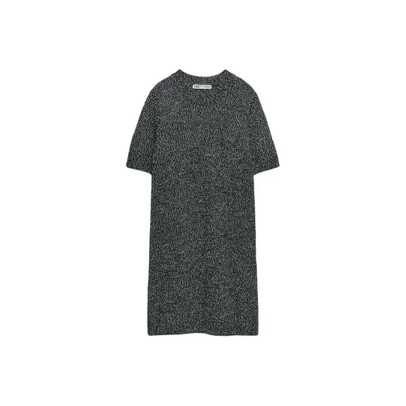 ZARA Short-Sleeved Dresses Women's Black/White-0