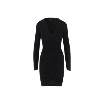 PINKO Gathered V neck Minidress