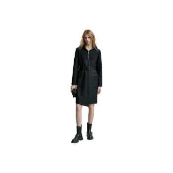 ELLE Long Sleeved Dresses Spring Women's Black