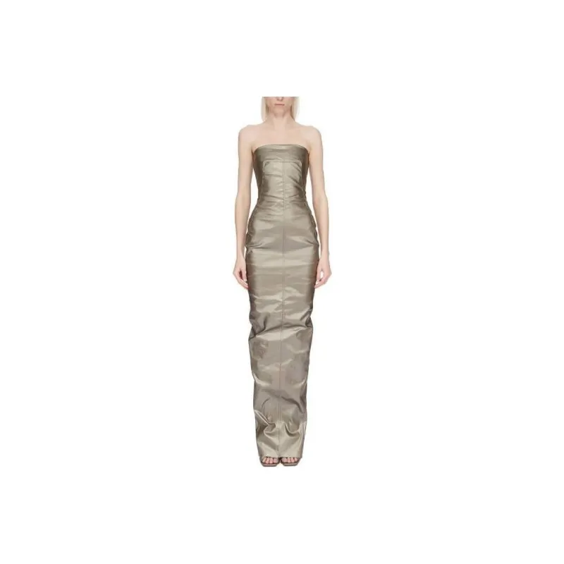 RICK OWENS Floor-Length Strapless Bustier Gown-0