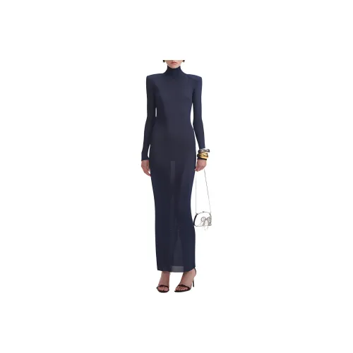Self portrait Long Sleeved Dress Women's Navy Blue