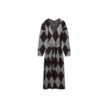 ZARA Long Sleeved Dress Women's Mink Brown