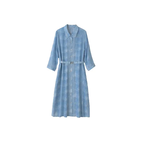 Kele Coco Short Sleeved Dress Women's Denim Blue