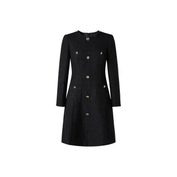 JZ. ANNAKRO Long Sleeved Dress Women's Plain Black