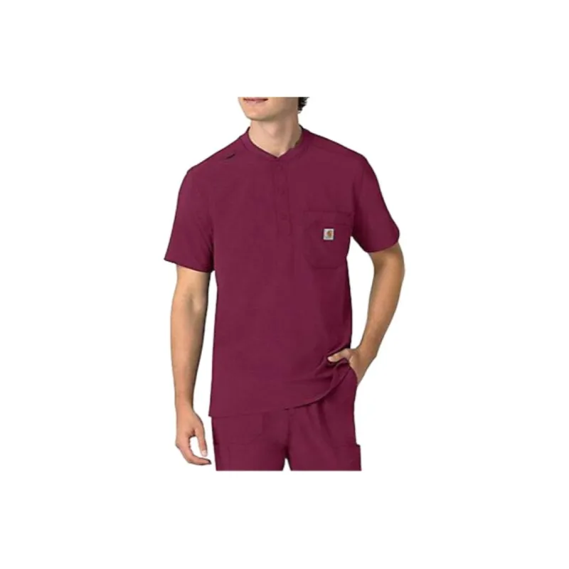 Carhartt Force Cross Flex Men's Henley Scrub Top T Shirt Men's-6