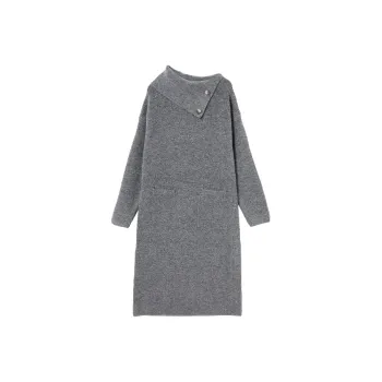 WESTLINK Long Sleeved Dresses Women's Gray