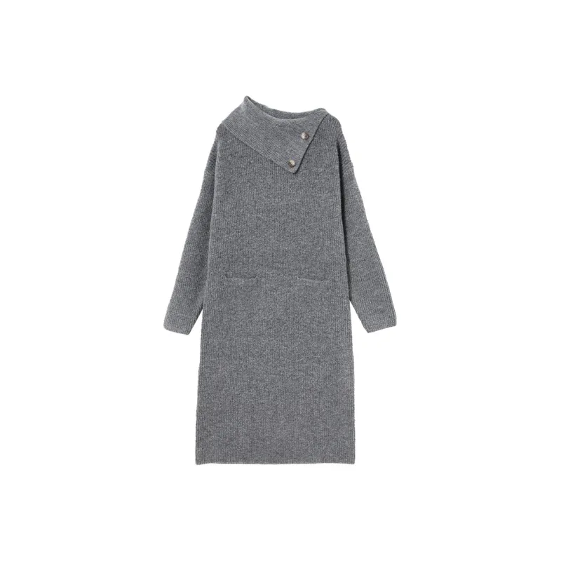 WESTLINK Long Sleeved Dresses Women's Gray-0