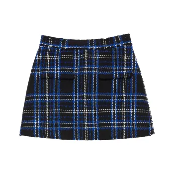 MSGM Checked Fringed Edge Shorts