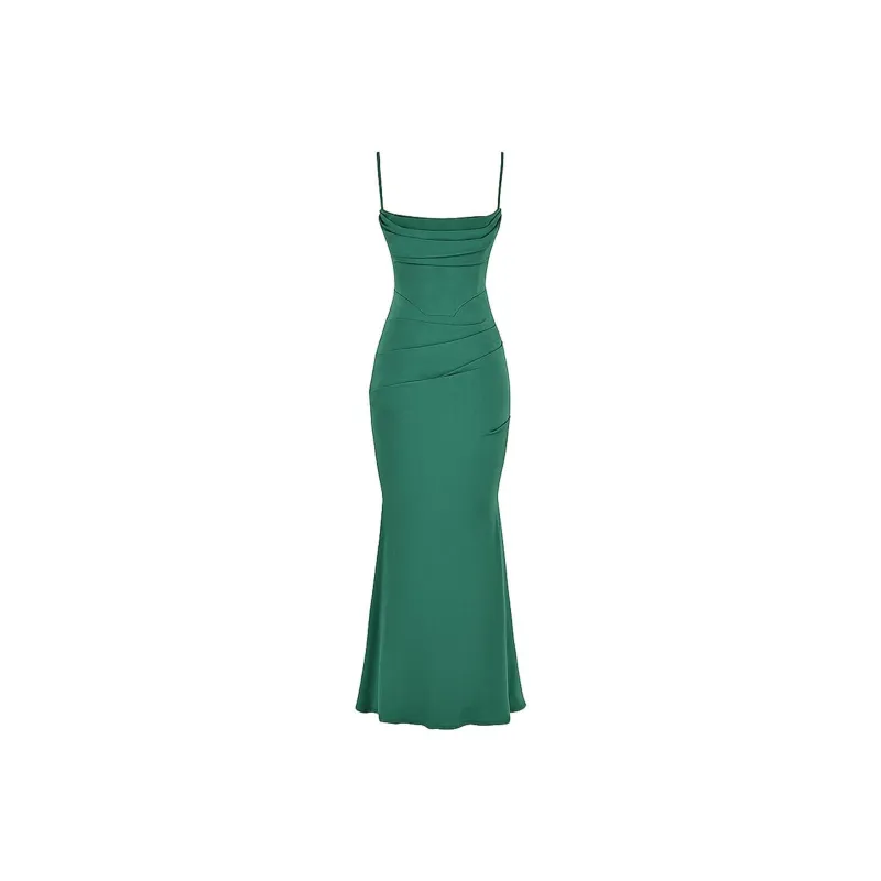 HOUSE OF CB Slip Dress Women's Forest Green-0
