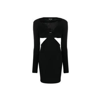 Just Cavalli Cut out Long sleeved Mini Dress