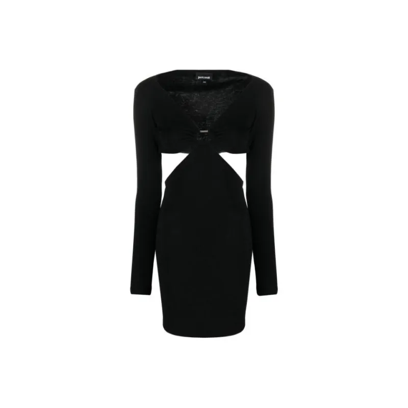 Just Cavalli Cut out Long sleeved Mini Dress-0