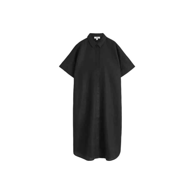 COS Short Sleeved Dress Women's Black-0