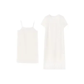 XIANGYING Skirt Set Women's Beige