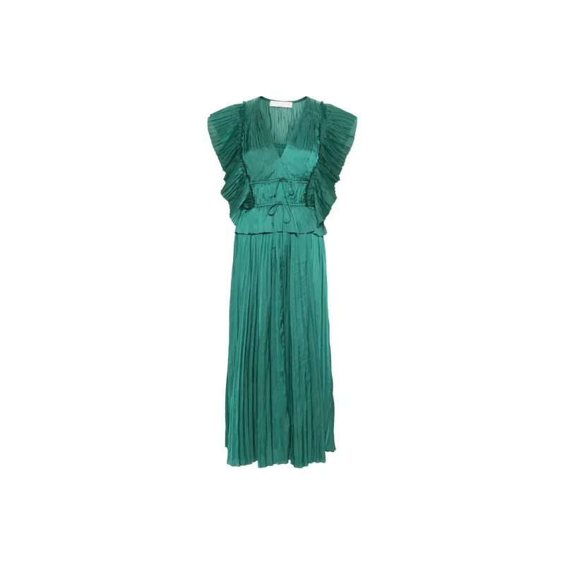 Ulla Johnson Letty Pleated Midi Dress-0