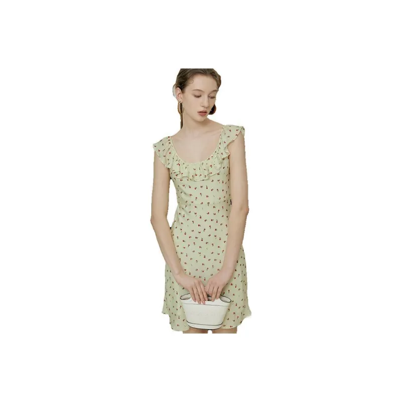 Mix Selection Sleeveless Dresses Women's Beige-0
